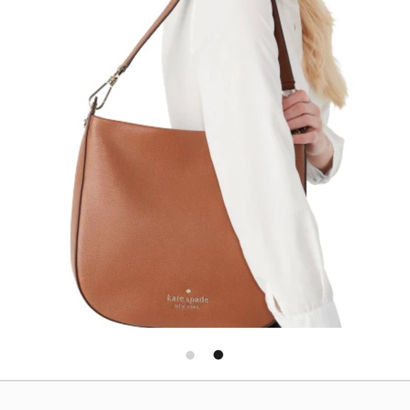 Kate Spade Lexy Shoulder Bag Brown Leather Large Hobo K4659 - Picture 1 of 12